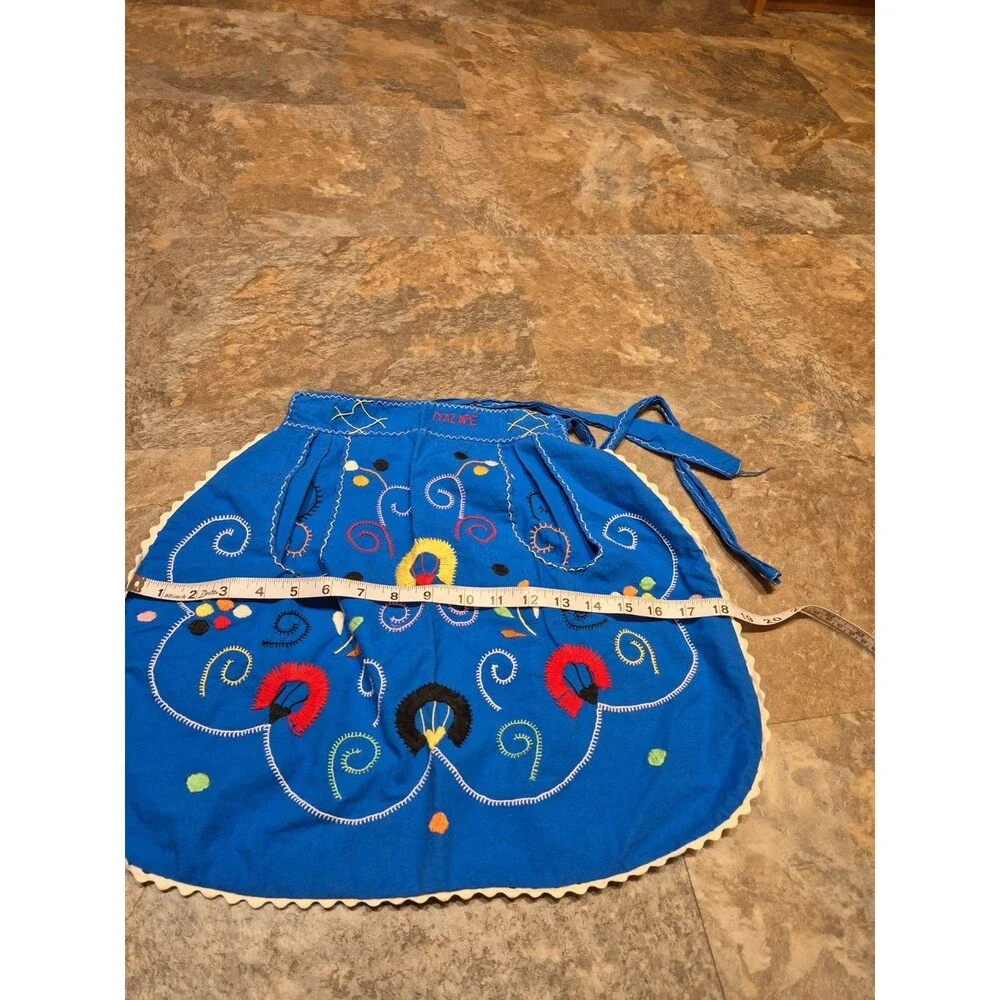 Authentic Apron Portugal Handmade With Pockets Blue And Colorful